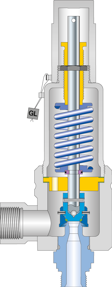 LESER Safety valve Type 462 cutting image