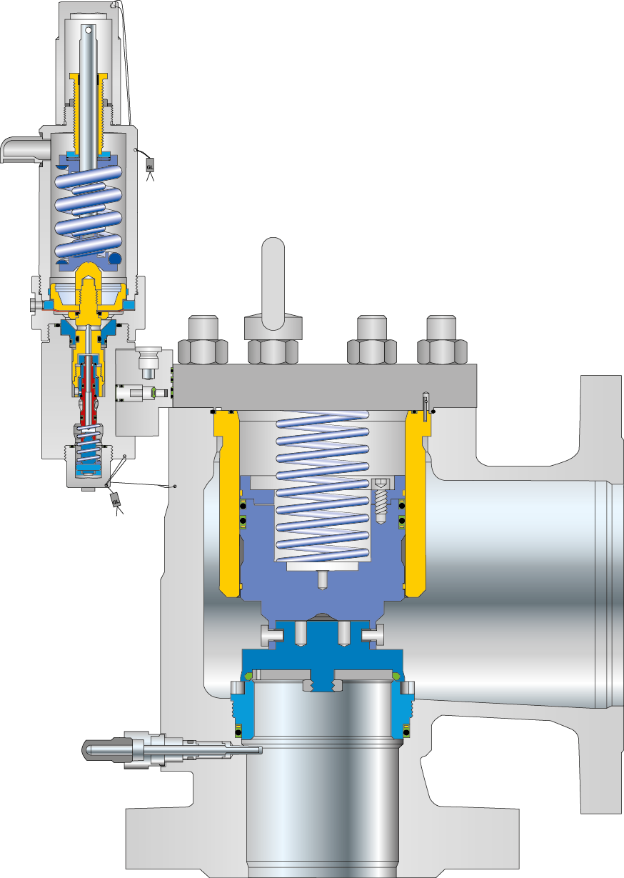 LESER Safety valve POSV cutting image