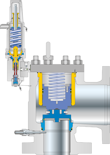 LESER Safety valve POSV cutting image