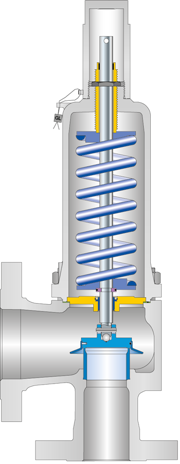 LESER Sicherheitsventil Type 441 ANSI Schnittbild