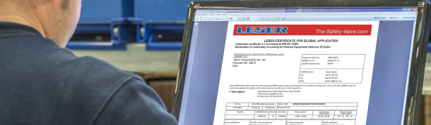 Certificates for safety valves from LESER