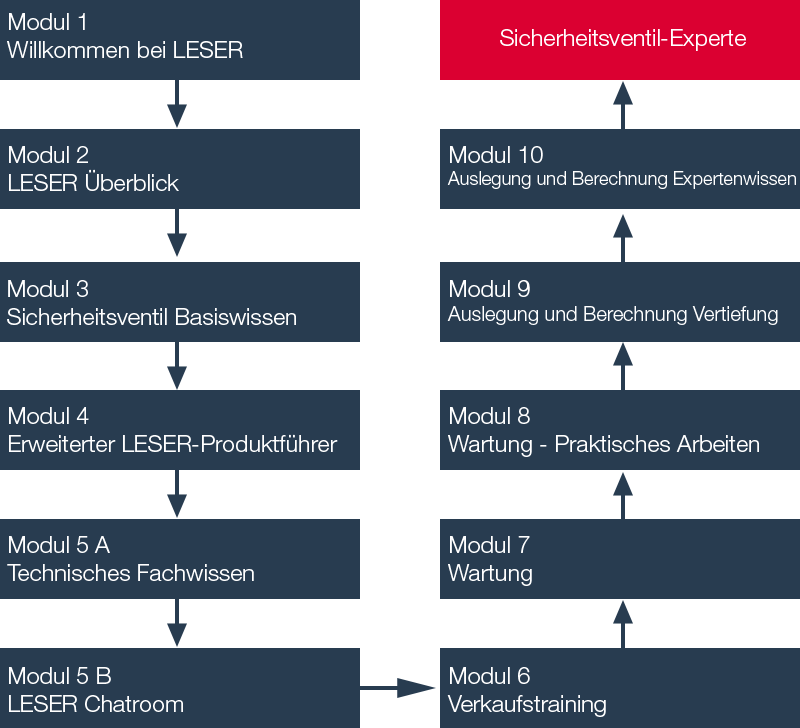 LESER Trainings-Modul Übersicht