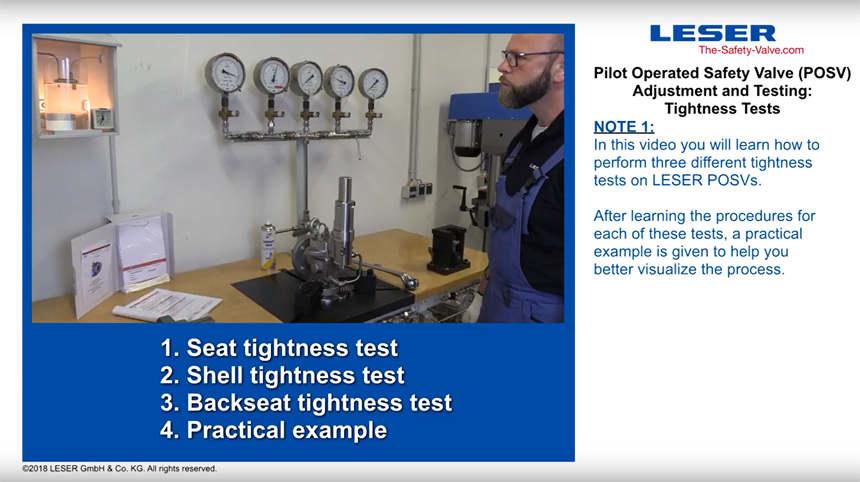 3 POSV Adjustments and Tests Tightness