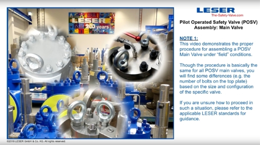 POSV Assembly Main Valve