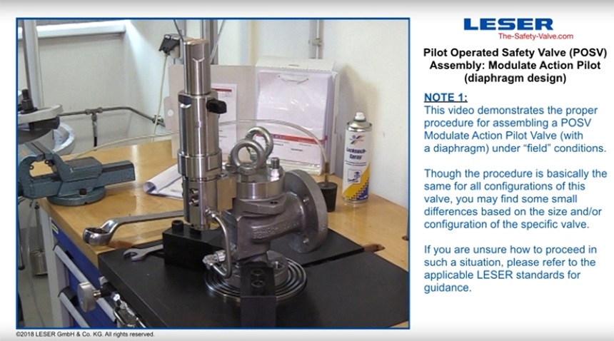 Maintenance of pilot-operated safety valve | LESER The Safety Valve